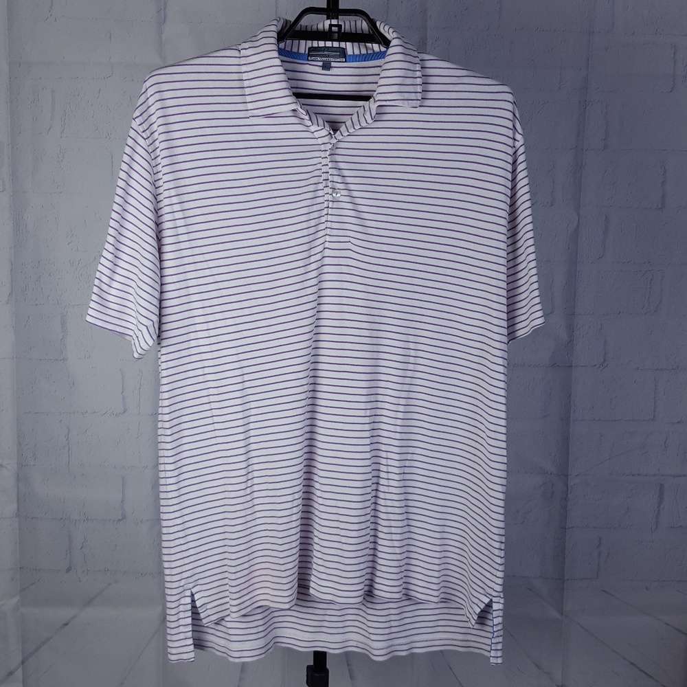ALAN FLUSSER MEN'S  PURPLE Polo Large